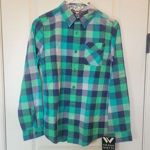NWT Boy Plaid LARGE long sleeve shirt By SHAUN WHITE